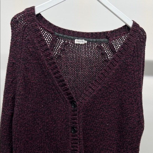 Elegant V-Neck Button-Up Cardigan - Picture 2 of 7